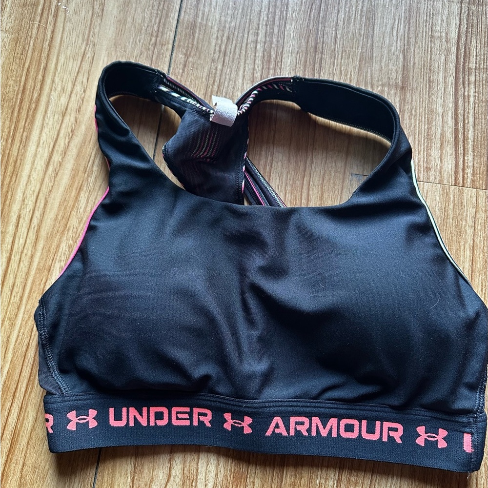 Under Armour Black and Pink Performance Athletic Shorts - Picture 3 of 9